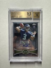 Russell Wilson 2012 Topps Chrome #40 Rookie Card RC Auto BGS 9.5/10 Gem Mint. rookie card picture