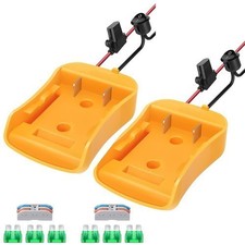 Power Wheel Adapter with Switch  Fuse  Wire Terminals for Dewalt 20V Battery