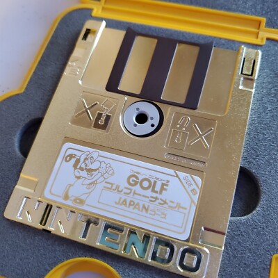 RARE Nintendo Tournament Golf Course GOLD DISK Prize 1987 | eBay