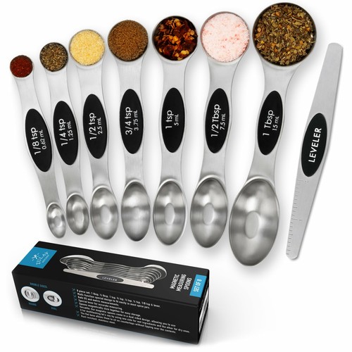 Magnetic Measuring Spoons with Leveler - 第 1/9 張圖片