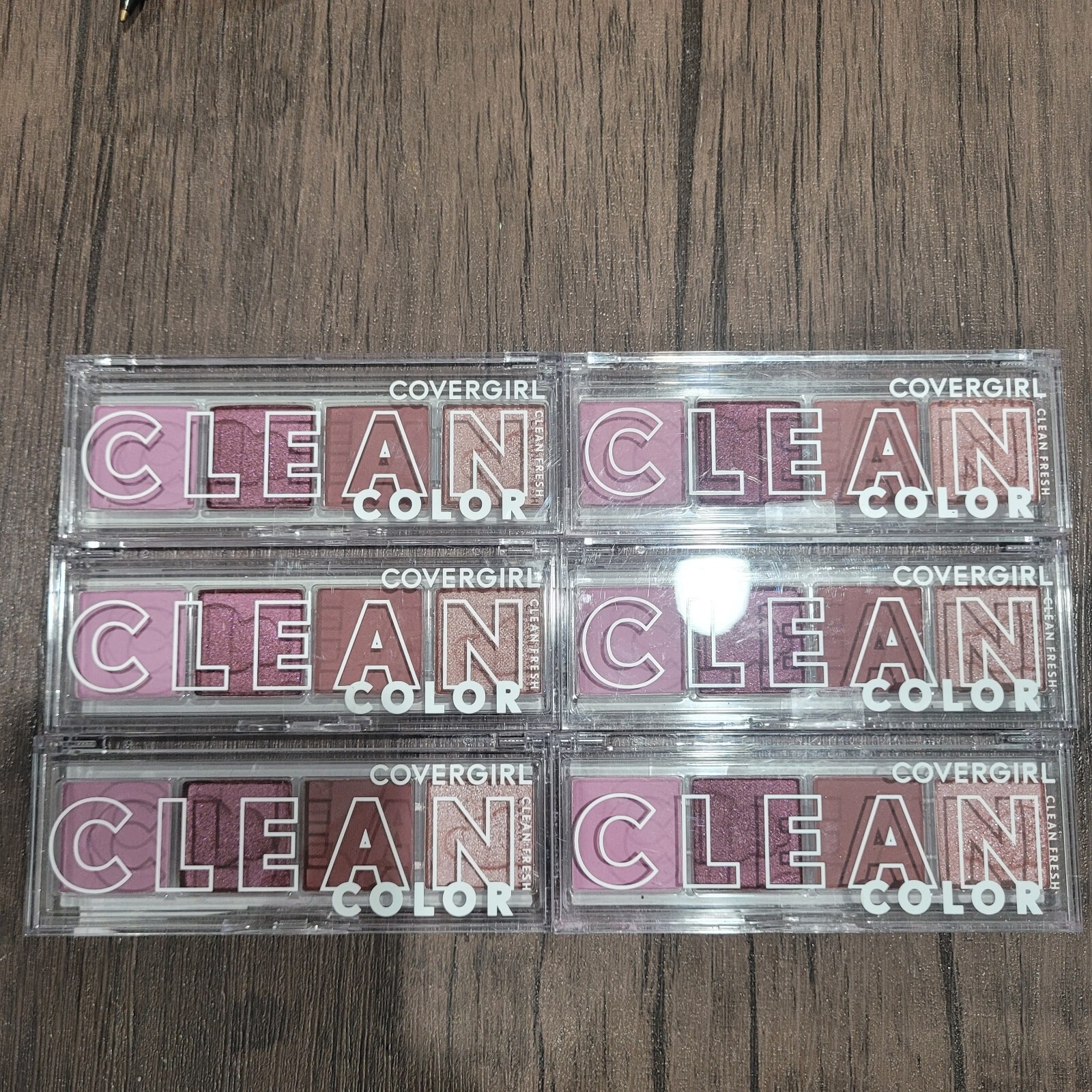 6pk COVERGIRL Sombra de ojos Clean Clean Color, paleta de sombras de ojos, malva suave 242
