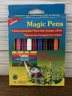 Vintage Gonis Magic Pens Color Changing Markers, 10 Pack, Tested