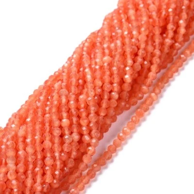 Katzenauge Perlen, runde, facettiert, 3 mm, Bohrung: 0.2 mm, Strang 118 St - Bild 1 von 3