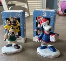1986 Pound Puppies "Howler" Cooler Ceramic Christmas Figurine Lot RARE