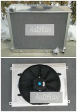  Radiator + Shroud + Fan for Chevy Panel Truck C10/C20/C30 Pontiac OLDS 63-66