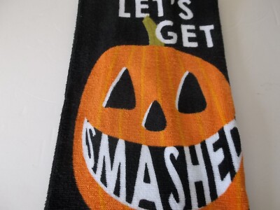 1(0ne) Cotton Kitchen Terry Towel (16''x26'')HALLOWEEN LET'S GET SMASHED,Ritz