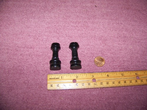 Rook Chess Pieces (2) Wood / Black - Picture 2 of 3