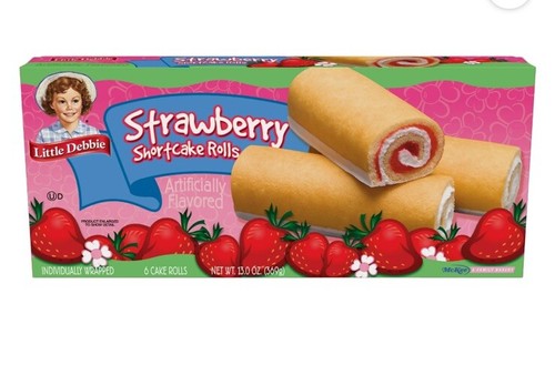 Little Debbie Strawberry shortcake Rolls (Always Fresh) 6 Cakes Individually Wra