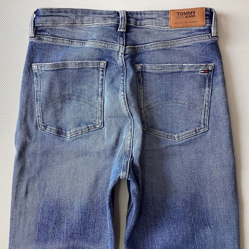 BNWT Ladies TOMMY HILFIGER IZZY SLIM High Rise Blue Jeans UK 8 W27 L32 (328H) - Picture 2 of 9