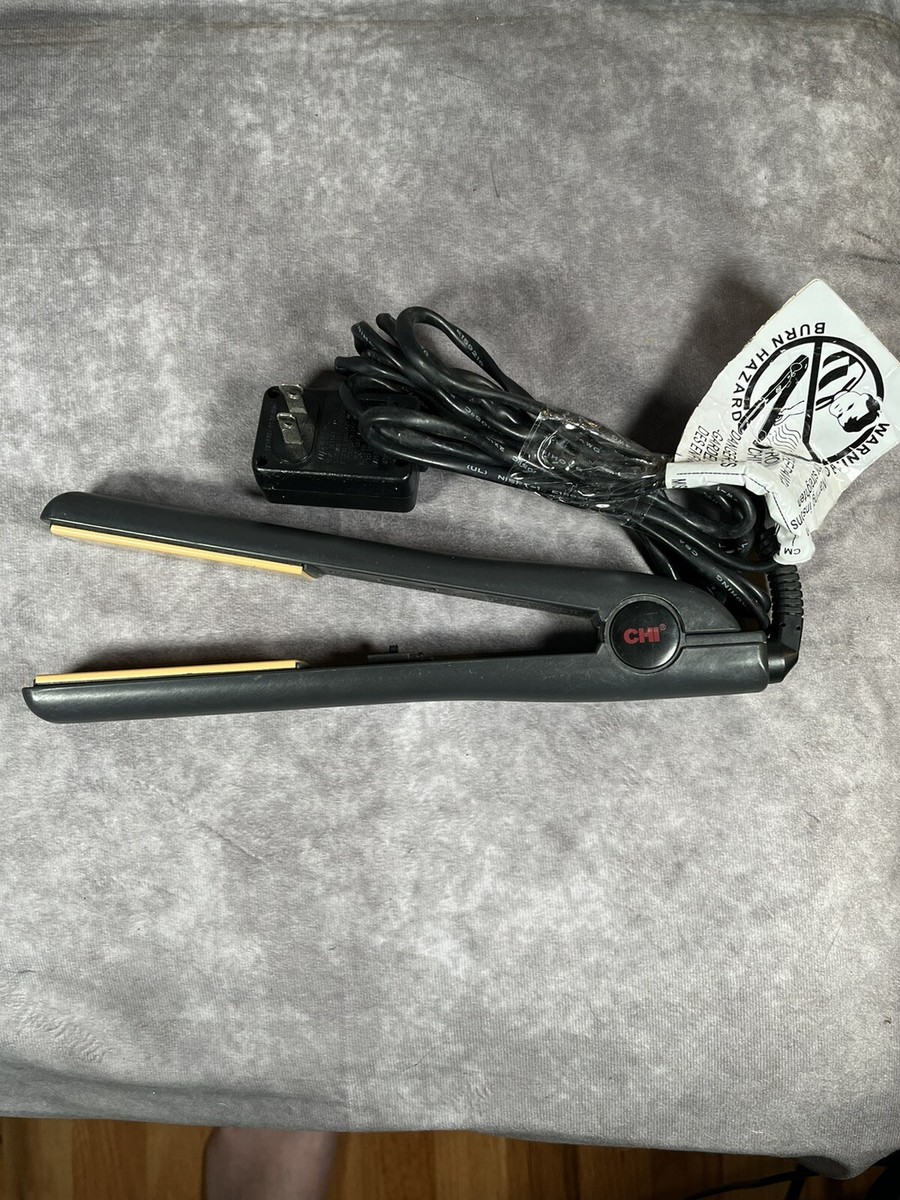 CHI Ceramic Hair Straightener GF1001 1” Flat Iron Black Tested