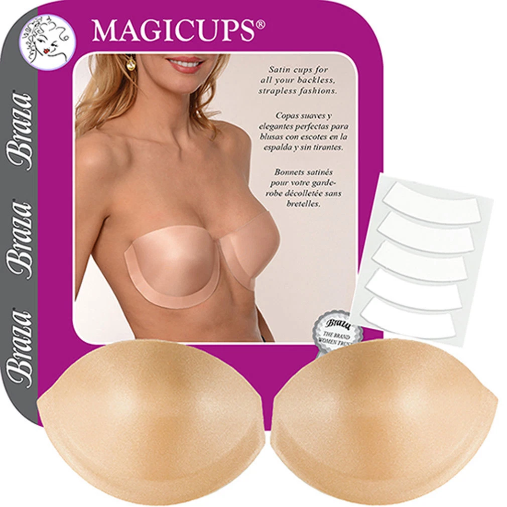 Braza Magic Cups Backless Strapless Foam Bra Cups with Double Sided Tape  Strips