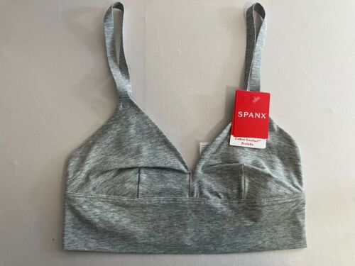 Spanx Cotton Comfort Bralette Bra Size Extra Small Wireless Organic Cotton NEW