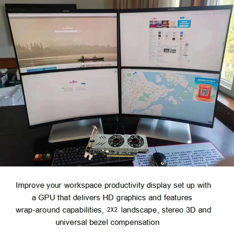 Xynsviu Potente Tarjeta Gráfica GTX750 4G - Soporta 4x Monitores HDMI Tarjeta de Video Foto 2 de 4