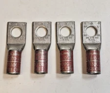 BURNDY N100 CRIMP COMPRESSION LUG 1/0 STR CU PINK DIE 348 OR 12 (QTY. 4)