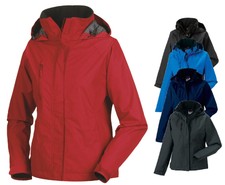 Russell Breathable Waterproof Ladies Jacket Raincoat Jacket Coat Concealed Hood