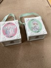 Two Precious Moments Porcelain Miniature  Christmas Bags / Ornaments — photo 1