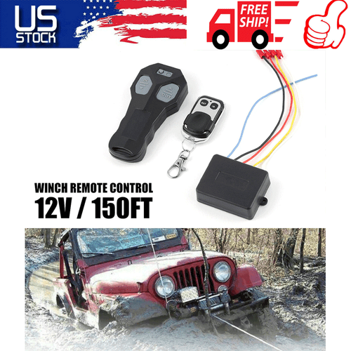 DC12V Wireless Winch Remote Control Kit For Car Jeep ATV Warn Ramsey Superwinch - Picture 18 of 21