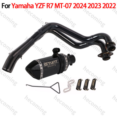 For Yamaha MT-07 YZF R7 2022-2024 Full Exhaust System Muffler Header Pipe w DB
