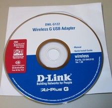 D-Link Dlink DWL-G122 USB Wireless CD-ROM Driver Disco Windows 98 2000 XP 2005