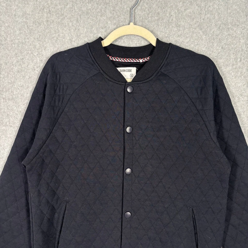 Sovereign Code Jacket Mens Medium Navy Princeton Quilted Bomber Varsity Jersey** - Image 2 of 4