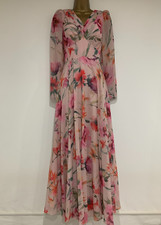 Abito svasato Veni Infantino stampa fuxia mamma sposa matrimonio occasione ospite