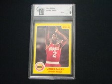 JAMES BAILEY 1983-84 STAR #74 - G.A.I. 9 NM-MT - HOUSTON ROCKETS