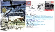 AF14b WWII D DAY Pegasus Bridge BFPS first day cover signed RAF crew