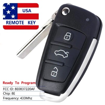 for Audi Q7 2007 2008 2009 2010 2011 2012 Remote Key Fob 8E0837220AF 8E Chip
