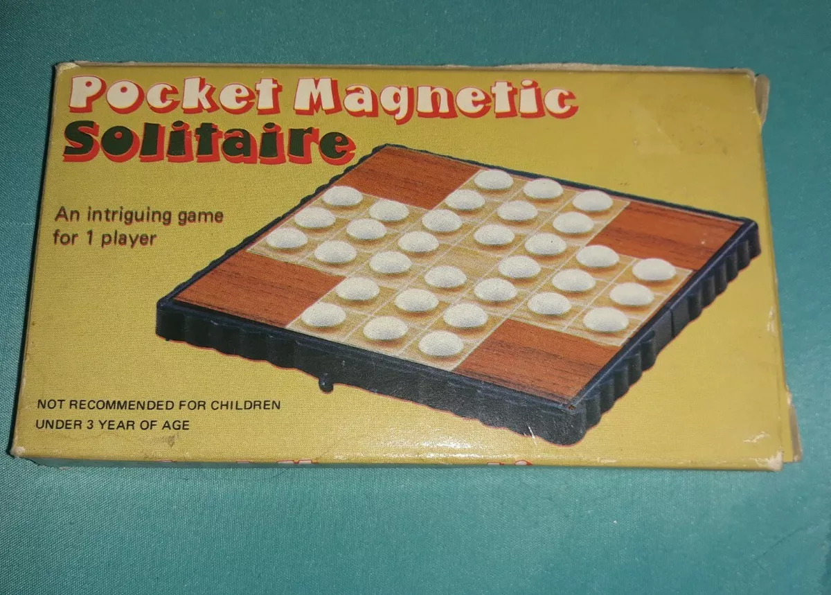 Vintage Magnetic Pocket Travel Solitaire Game