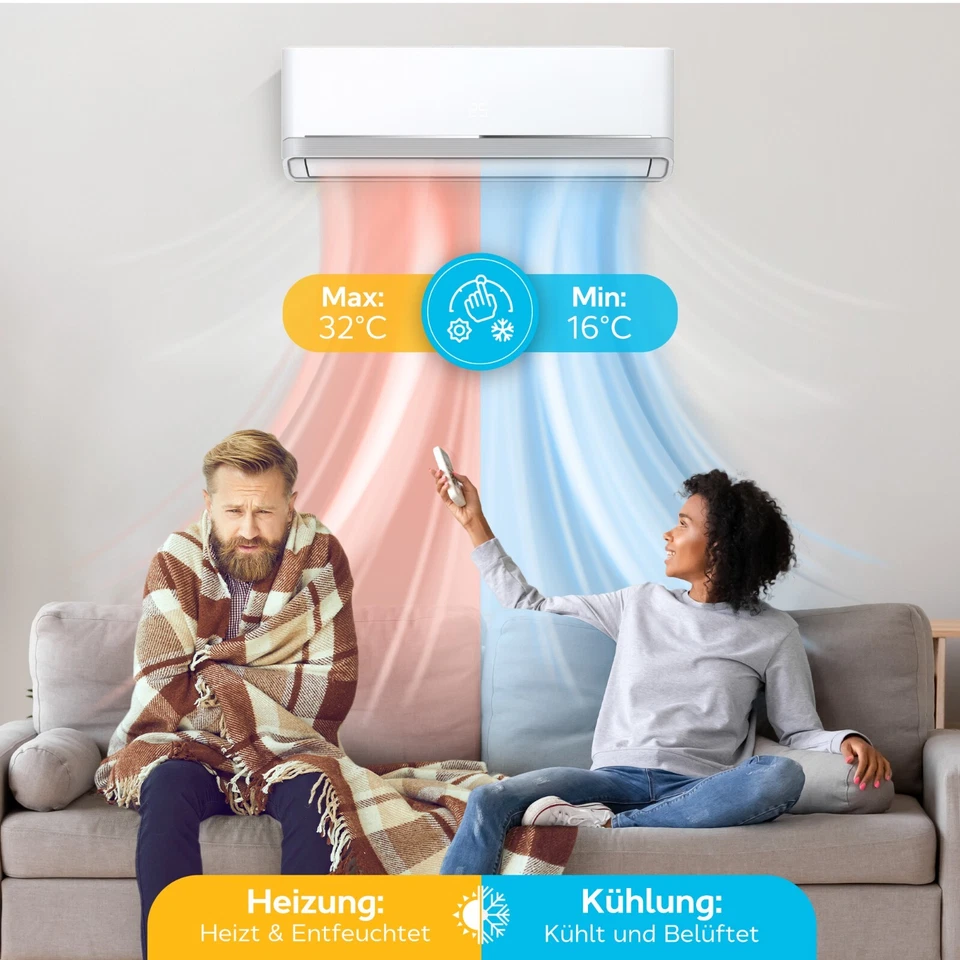 Split Klimaanlage Mit Heizfunktion Set ULTRA+ 5,3kW 18000 BTU 4D Flow WiFi App - Bild 2 von 4