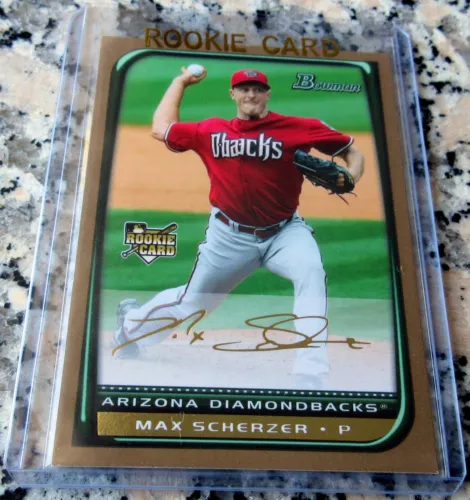 MAX SCHERZER 2008 Bowman GOLD SP Rookie Card Logo RC 2xWS Champs Blue Jays🔥$