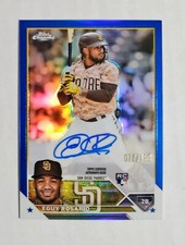 Eguy Rosario 2023 Topps Chrome RC AUTO Rookie BLUE REFRACTOR 072/150 z39