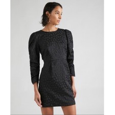 Vero Moda Vigo Mini Black Heart Print Long Sleeve Party Dress * Small