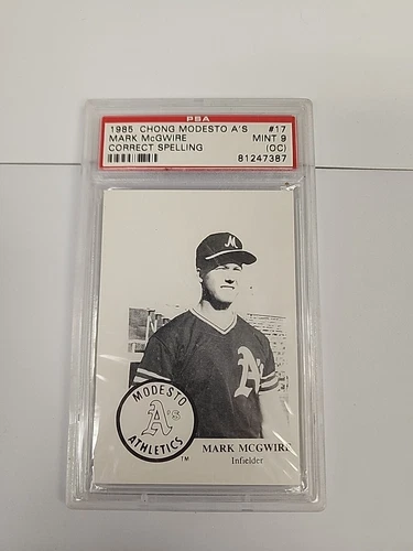 1985 Chong Modesto A's Mark McGwire #17 Correct Spelling PSA 9 ⚾️🔥⚾️