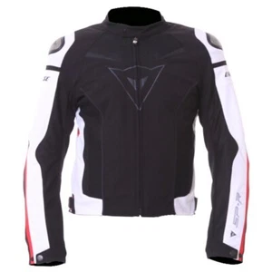 Dainese Super Speed Tex Motorcycle Jacket Black White Red