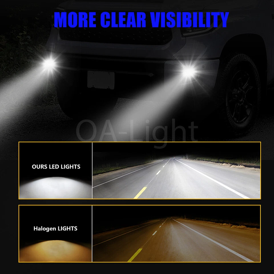 适用于 2014 - 2018 2019 2020 2021 丰田苔原 LED 雾灯前保险杠灯 — 第 3/4 张图片