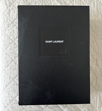 Large Saint Laurent Paris Designer Black EMPTY Shoe Storage Box Logo 15x10.5x5.5