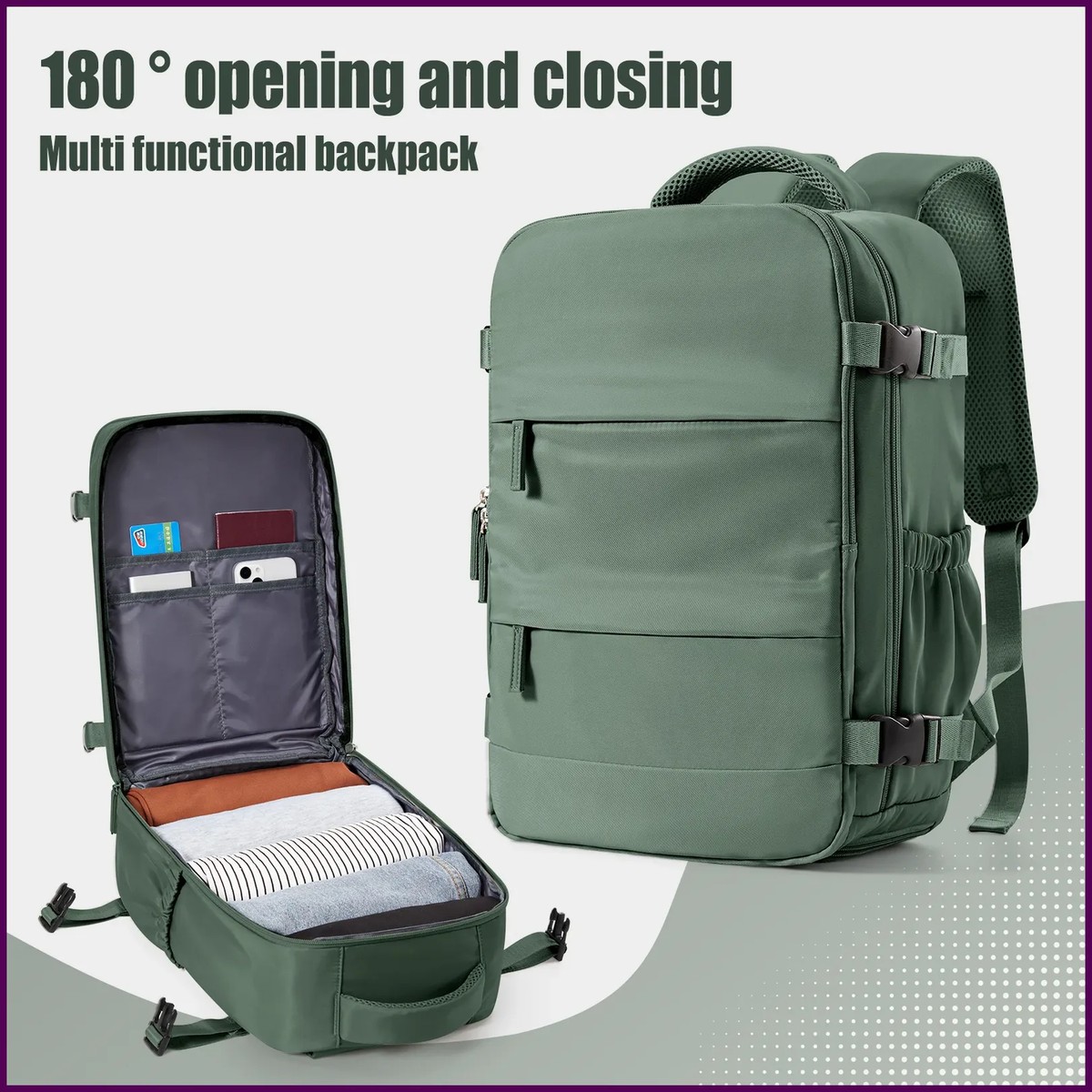 Designed for Ryanair Cabin Bag 40x25x25 Carry On Travel Backpack