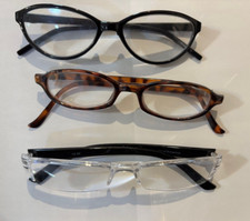 Three Pairs of Reading Magnifier Eyeglasses 2.75 2.25 2.00