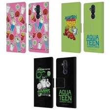 OFFICIAL AQUA TEEN HUNGER FORCE GRAPHICS LEATHER BOOK CASE FOR NOKIA PHONES