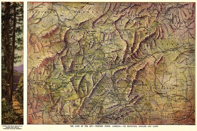 Wall Art Print Western North Carolina - Panoramic Map by Lantern Press, 36'' x...