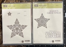 Stampin Up Bright  Beautiful Rubber Stamp Set 1  2 135029 Christmas Star