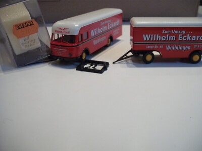 Brekina 57805 Büssing Koffer Lastzug Wilhelm Eckardt Umzüge  in Vitrine 1:87 HO