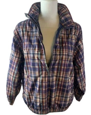 SUNICE Plaid Windbreaker Long Sleeve 1/4 Zip Pullover-Golf Club Zipper Pulls