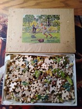 J.K. Straus Wood 200 Piece Puzzle 222 "Cutting Grass"