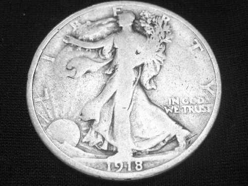 1918 Liberty Walking Half Dollar -- Fine