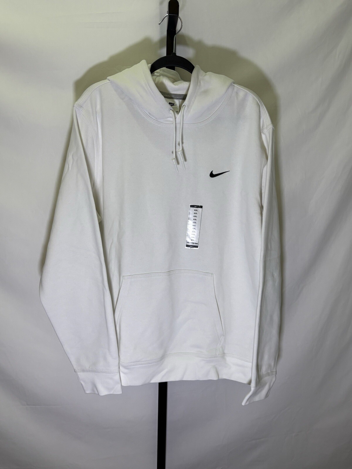 XXL - Nike Sportswear клуб толстовка с капюшоном логотип флис пуловер белый 611457-100