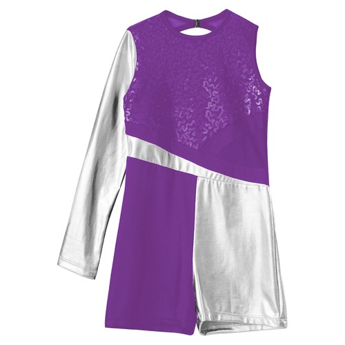 Kids Girls Bodysuit Exquisite Jumpsuit Stand Collar Leotard Hollow Back Dance - Picture 60 of 64