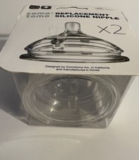 Comotomo Slow Flow Replacement Silicone Nipple 2 Inside Package Sealed New