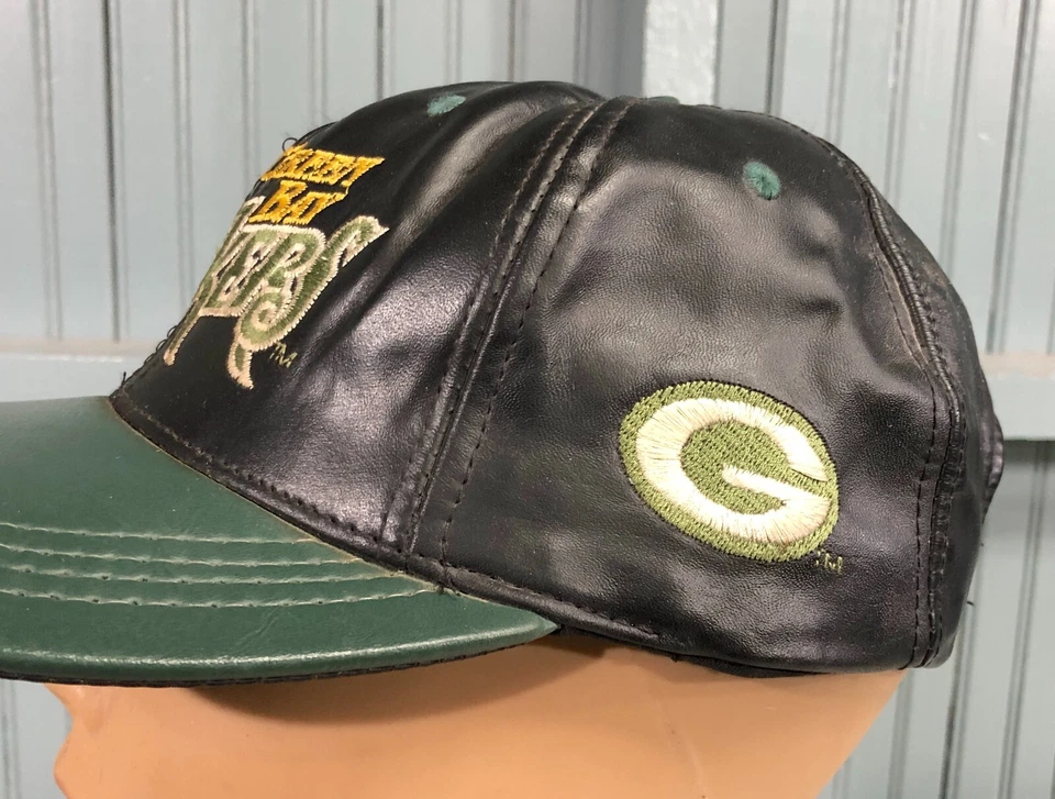 Винтажная бейсболка Green Bay Packers NFL кожа современное производство США бейсболка - Изображение 3 из 4